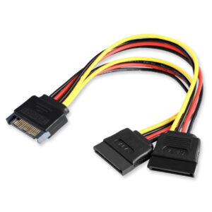 Electop 15-Pin SATA Male to Dual Female Power Splitter Cable 6 Inch - Buy Online in Jordan | OfficeJo