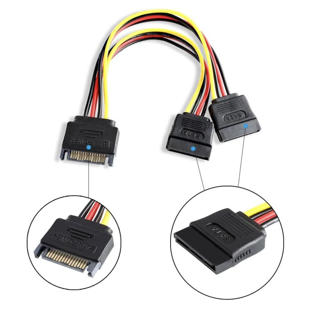 Electop 15-Pin SATA Male to Dual Female Power Splitter Cable 6 Inch Price in Jordan Electop 15-Pin SATA Male to Dual Female Power Splitter Cable 6 Inch - Buy Online in Jordan | OfficeJo
