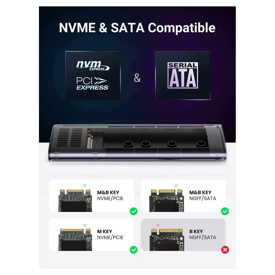 UGREEN Portable M.2 NVMe & SATA SSD Enclosure Price in Jordan UGREEN Portable M.2 NVMe & SATA SSD Enclosure - Buy Online in Jordan | OfficeJo