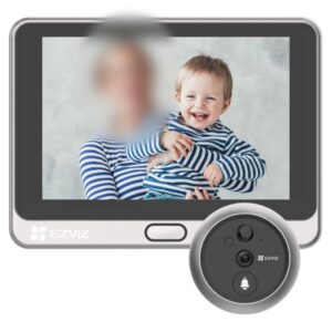 EZVIZ DP2 2K Wire-Free Peephole Doorbell – 4.3" Touch Screen, 166° Wide View, Smart PIR Detection - Buy Online in Jordan | OfficeJo