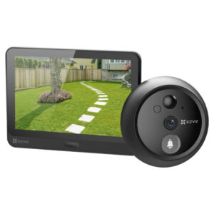 EZVIZ HP4 Wire-free Peephole Doorbell – 1080p, 155° Wide Lens, 4.3" Screen, 4600mAh - Buy Online in Jordan | OfficeJo