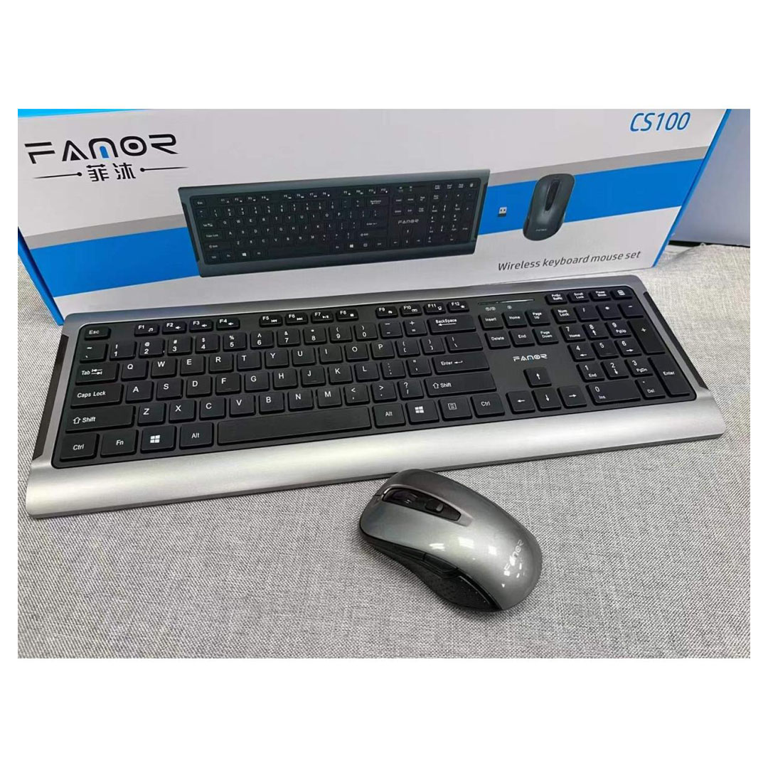 FAMOR CS100 Wireless Keyboard & Mouse Combo – 2.4GHz, 1600 DPI Price in Jordan FAMOR CS100 Wireless Keyboard & Mouse Combo – 2.4GHz, 1600 DPI - Buy Online in Jordan | OfficeJo