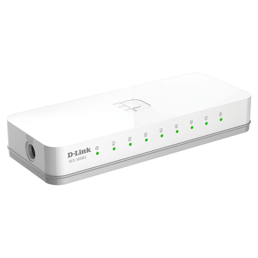 D-Link DES-1008C 8-Port Switch – 10/100 Mbps, Fanless, Energy Efficient Price in Jordan D-Link DES-1008C 8-Port Switch – 10/100 Mbps, Fanless, Energy Efficient - Buy Online in Jordan | OfficeJo