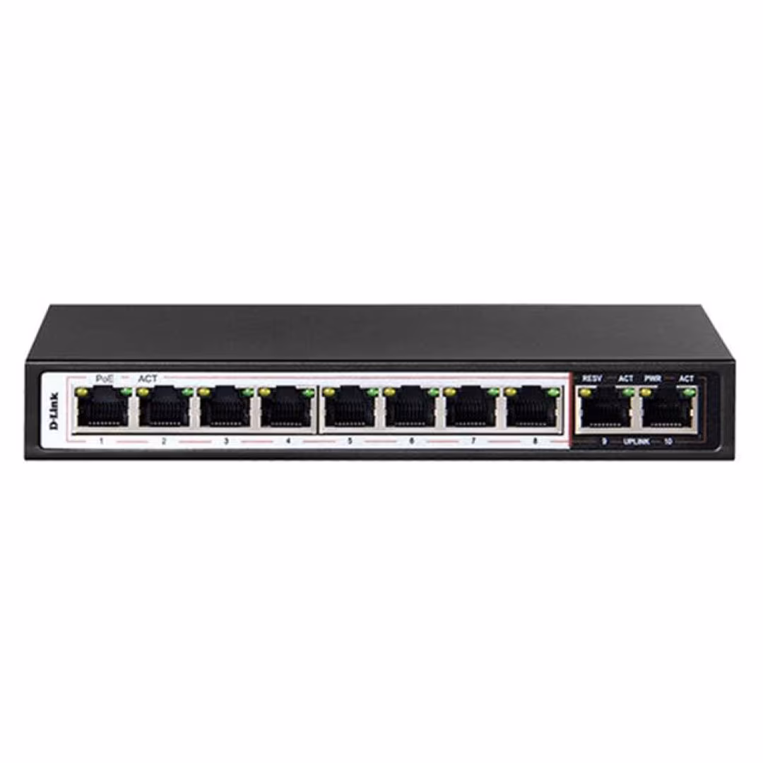D-Link DES-F1010P-E 10-Port PoE+ Switch – 30W per Port, 250m Long Reach Price in Jordan D-Link DES-F1010P-E 10-Port PoE+ Switch – 30W per Port, 250m Long Reach - Buy Online in Jordan | OfficeJo