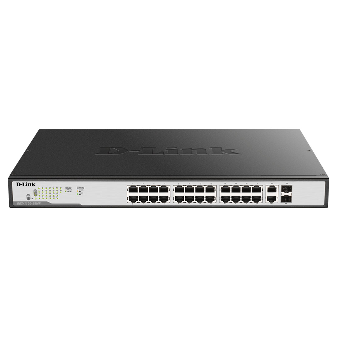 D-Link DGS-1100-26MP Gigabit Smart Managed PoE Switch – 24 PoE Ports, 52 Gbps, 370W Price in Jordan D-Link DGS-1100-26MP Gigabit Smart Managed PoE Switch – 24 PoE Ports, 52 Gbps, 370W - Buy Online in Jordan | OfficeJo