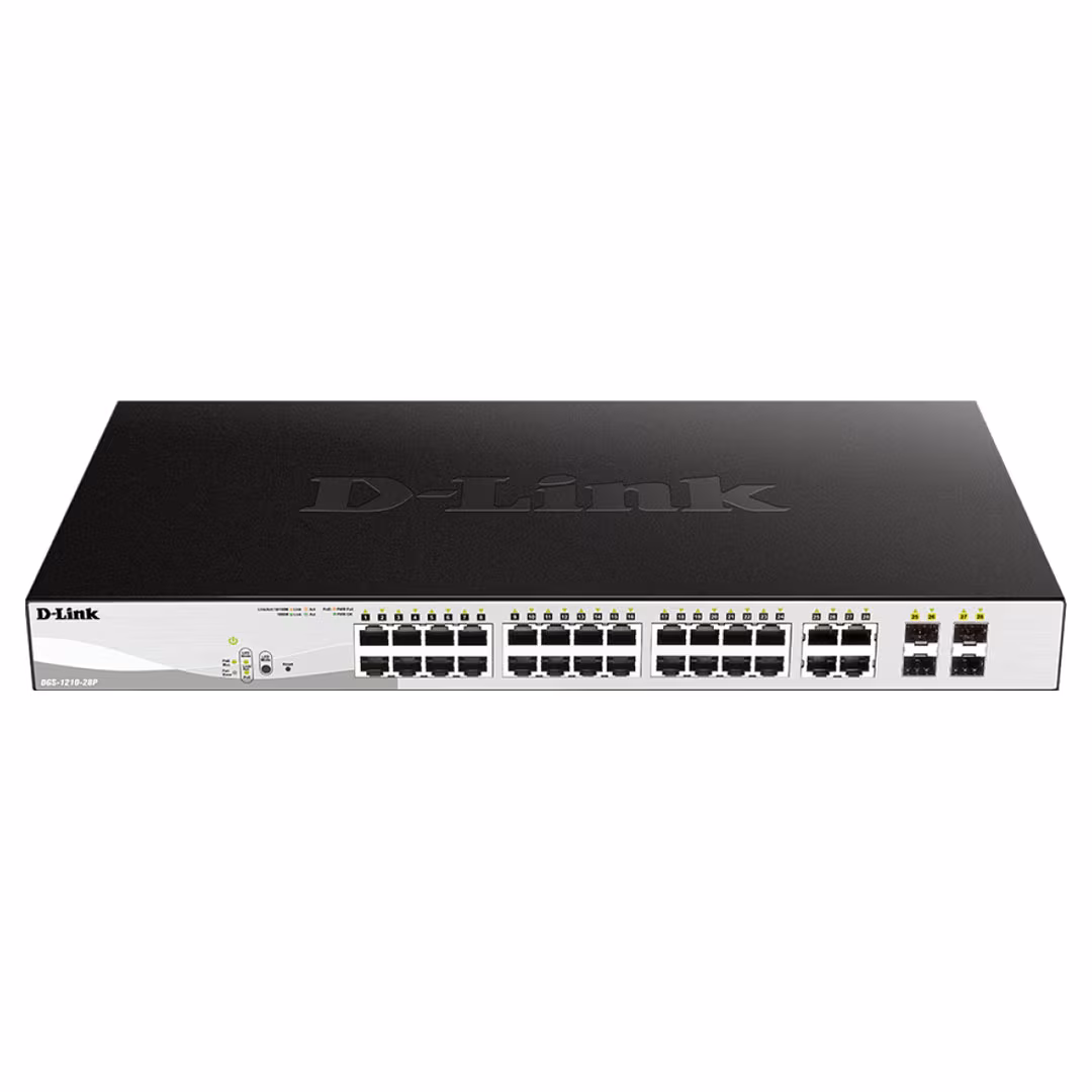 D-Link DGS-1210-28P Gigabit Smart Managed PoE Switch – 24 PoE Ports, 56 Gbps, 193W Price in Jordan D-Link DGS-1210-28P Gigabit Smart Managed PoE Switch – 24 PoE Ports, 56 Gbps, 193W - Buy Online in Jordan | OfficeJo