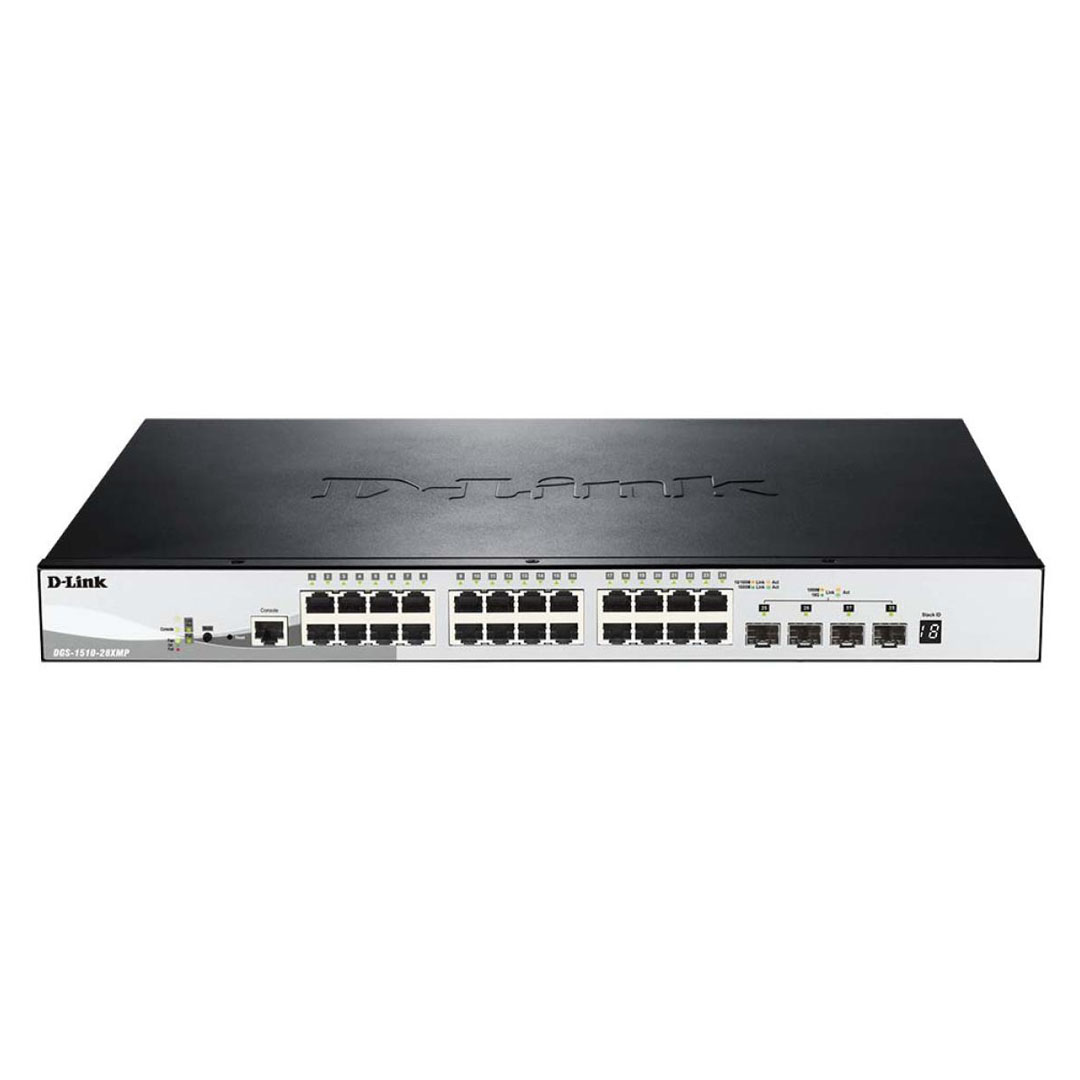 D-Link DGS-1510-28XMP Gigabit Switch – 24 PoE Ports, 4x 10G Uplinks, 128 Gbps Price in Jordan D-Link DGS-1510-28XMP Gigabit Switch – 24 PoE Ports, 4x 10G Uplinks, 128 Gbps - Buy Online in Jordan | OfficeJo