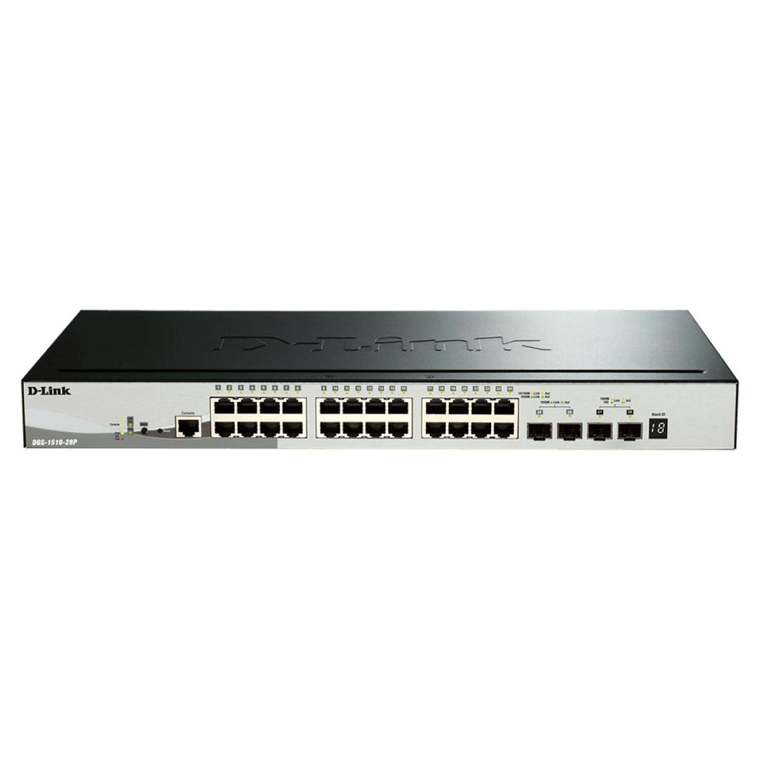 D-Link DGS-1510-28X 28-Port Switch – 128Gbps, 4x10G SFP+, Layer 2/3 Price in Jordan D-Link DGS-1510-28X 28-Port Switch – 128Gbps, 4x10G SFP+, Layer 2/3 - Buy Online in Jordan | OfficeJo
