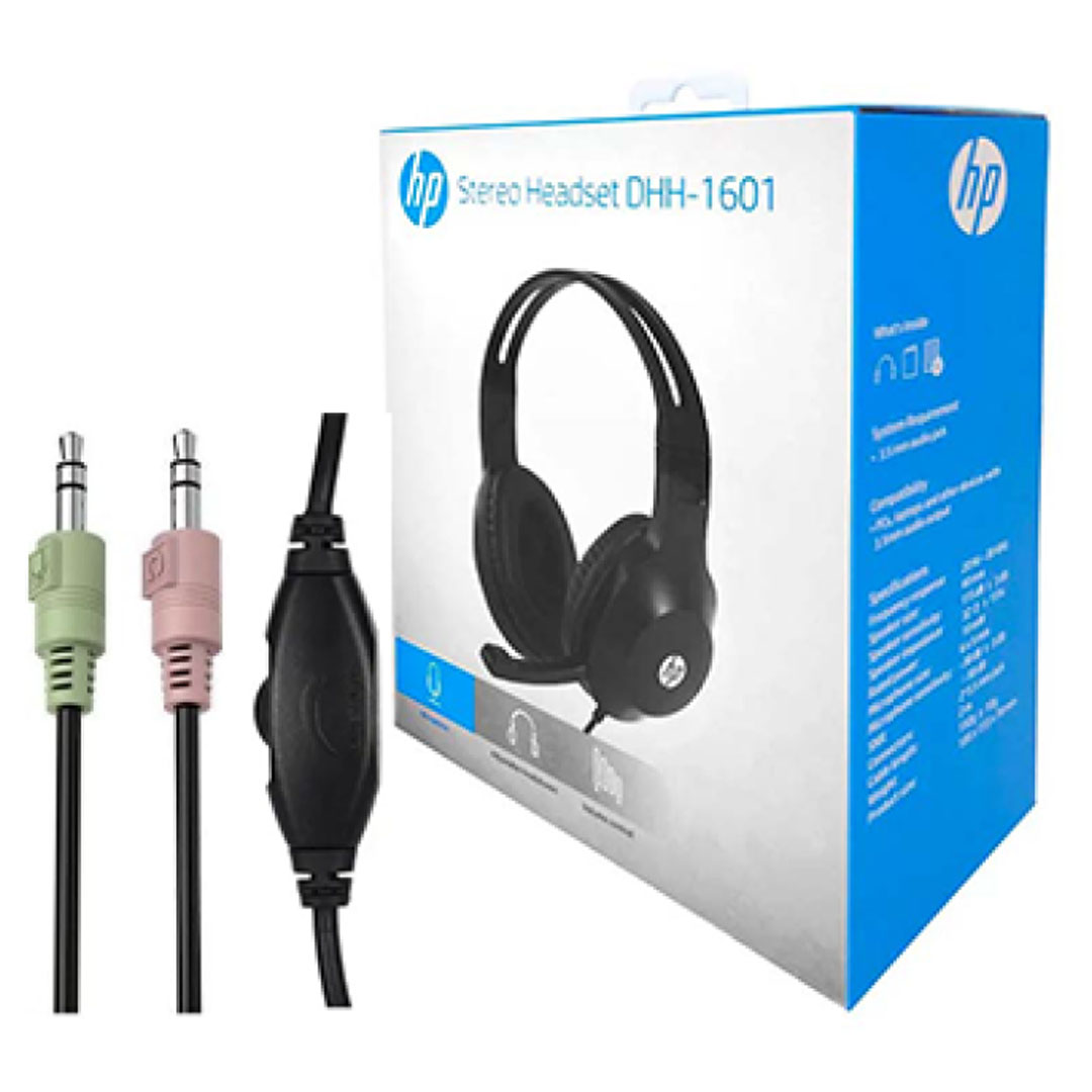 HP DHH-1601 Wired Stereo Headset – 40mm Driver, Adjustable Mic, Wire-Controlled Volume Price in Jordan HP DHH-1601 Wired Stereo Headset – 40mm Driver, Adjustable Mic, Wire-Controlled Volume - Buy Online in Jordan | OfficeJo