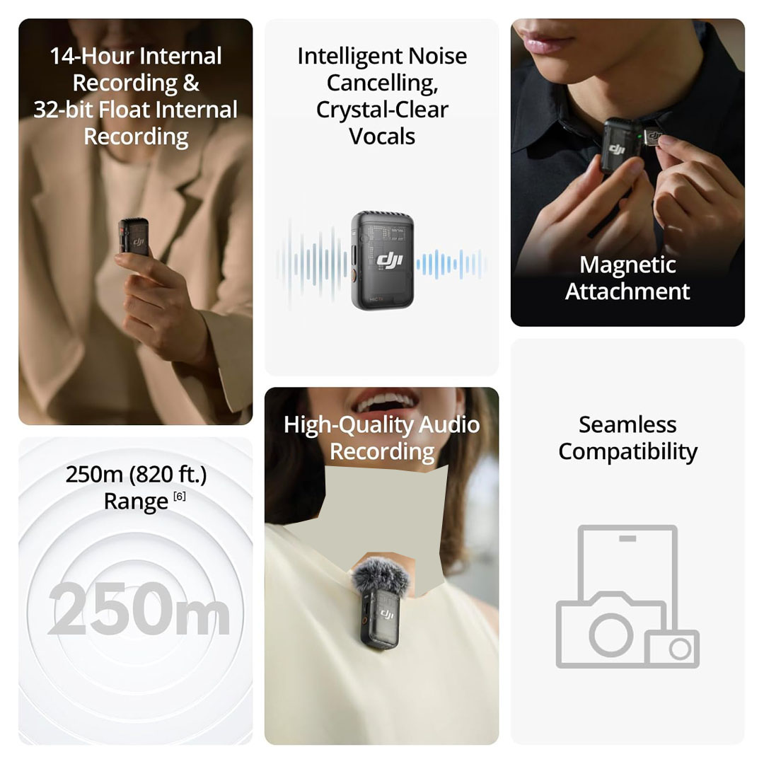 DJI Mic 2 (1 TX + 1 RX) – Wireless Microphone Price in Jordan DJI Mic 2 (1 TX + 1 RX) – Wireless Microphone - Buy Online in Jordan | OfficeJo