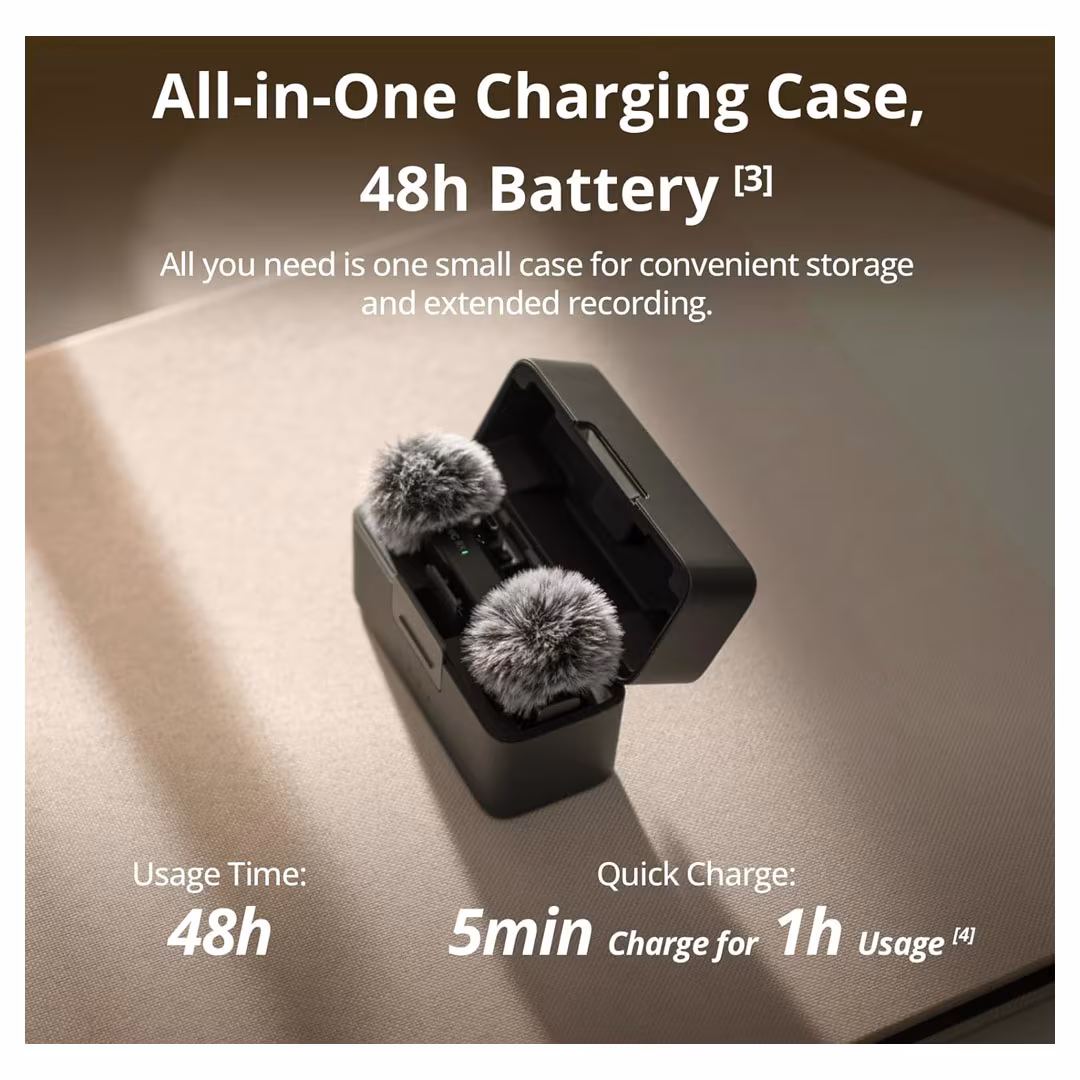DJI Mic Mini (2 TX + 1 RX + Charging Case) – Wireless Lavalier Microphone Price in Jordan DJI Mic Mini (2 TX + 1 RX + Charging Case) – Wireless Lavalier Microphone - Buy Online in Jordan | OfficeJo