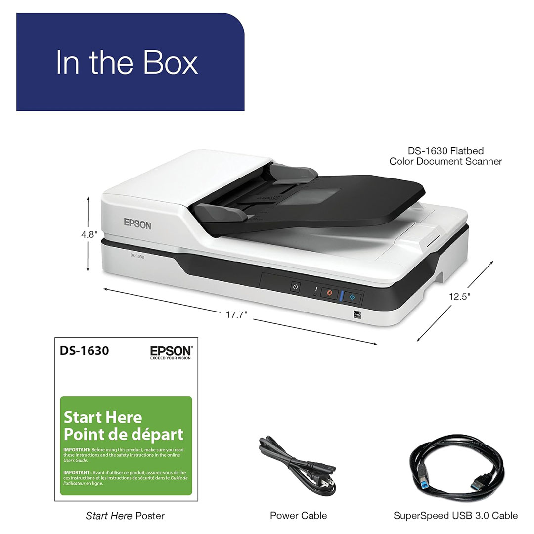 Epson DS-1630 Flatbed Color Document Scanner with ADF Price in Jordan Epson DS-1630 Flatbed Color Document Scanner with ADF - Buy Online in Jordan | OfficeJo