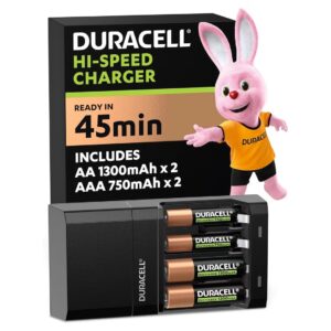 Duracell Hi-Speed Battery Charger (CEF27) - AA & AAA, Rechargeable Batteries Included - Buy Online in Jordan | OfficeJo