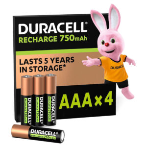 Duracell AAA Rechargeable Batteries 750mAh (4-Pack) – Long-Lasting Power - Buy Online in Jordan | OfficeJo