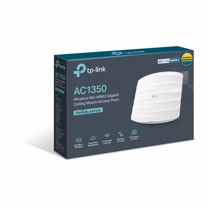TP-Link EAP225 AC1350 Wireless MU-MIMO Gigabit Ceiling Mount Access Point Price in Jordan TP-Link EAP225 AC1350 Wireless MU-MIMO Gigabit Ceiling Mount Access Point - Buy Online in Jordan | OfficeJo