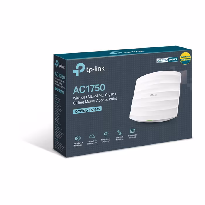 TP-Link EAP245 AC1750 Wireless MU-MIMO Gigabit Ceiling Mount Access Point Price in Jordan TP-Link EAP245 AC1750 Wireless MU-MIMO Gigabit Ceiling Mount Access Point - Buy Online in Jordan | OfficeJo