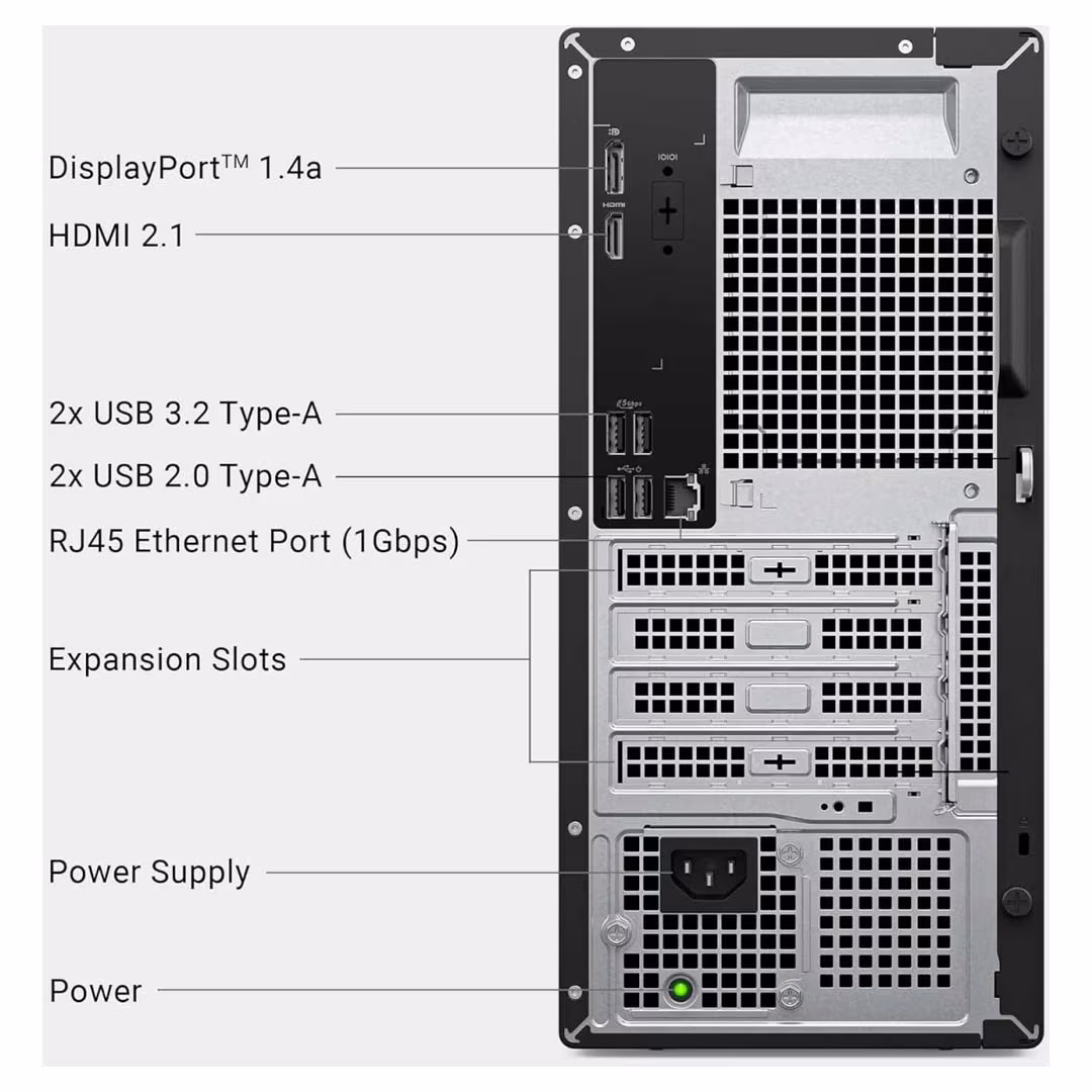 Dell ECT1250 Tower Desktop – Intel Core i3 14GEN, 8GB DDR5, 512GB SSD Price in Jordan Dell ECT1250 Tower Desktop – Intel Core i3 14GEN, 8GB DDR5, 512GB SSD - Buy Online in Jordan | OfficeJo