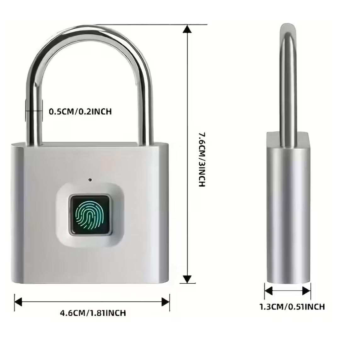 Smart Fingerprint Padlock - USB Rechargeable Biometric Door Lock Price in Jordan Smart Fingerprint Padlock - USB Rechargeable Biometric Door Lock - Buy Online in Jordan | OfficeJo