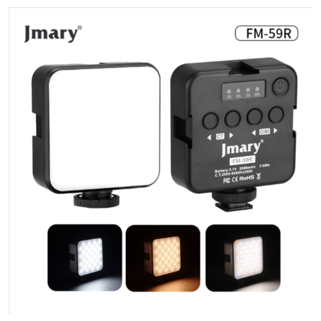 Jmary FM-59R Mini Video Fill LED Light – 5W, 2500–9000K, Type-C Price in Jordan Jmary FM-59R Mini Video Fill LED Light – 5W, 2500–9000K, Type-C - Buy Online in Jordan | OfficeJo