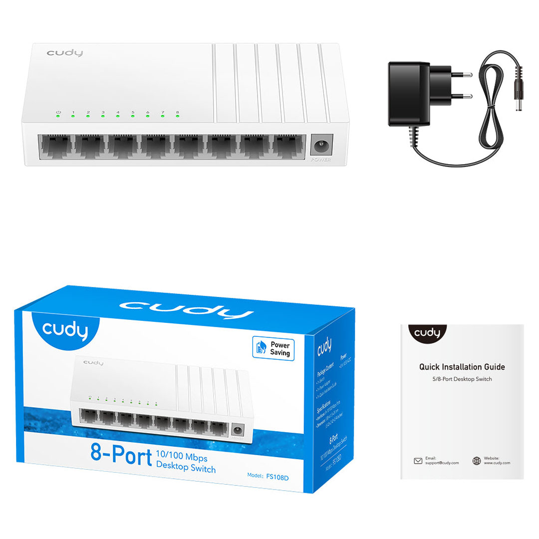 Cudy FS108D 8-Port 10/100 Mbps Unmanaged Switch Price in Jordan Cudy FS108D 8-Port 10/100 Mbps Unmanaged Switch - Buy Online in Jordan | OfficeJo