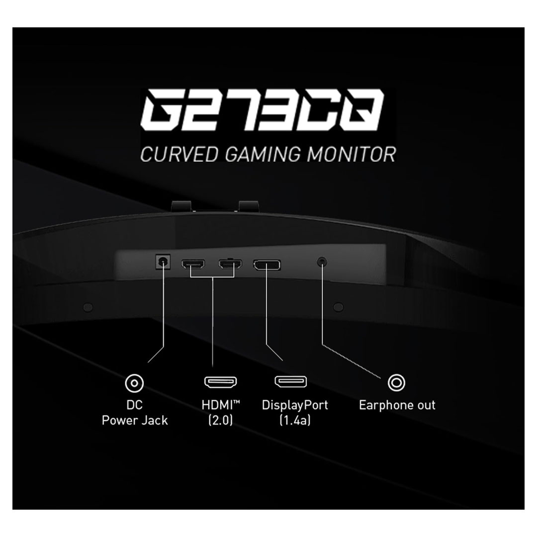 MSI G273CQ, 27" Curved Gaming Monitor, 2560 x 1440 (QHD), VA, 170Hz, FreeSync Premium, HDR Ready, HDMI, Displayport, Tilt Price in Jordan MSI G273CQ, 27" Curved Gaming Monitor, 2560 x 1440 (QHD), VA, 170Hz, FreeSync Premium, HDR Ready, HDMI, Displayport, Tilt - Buy Online in Jordan | OfficeJo