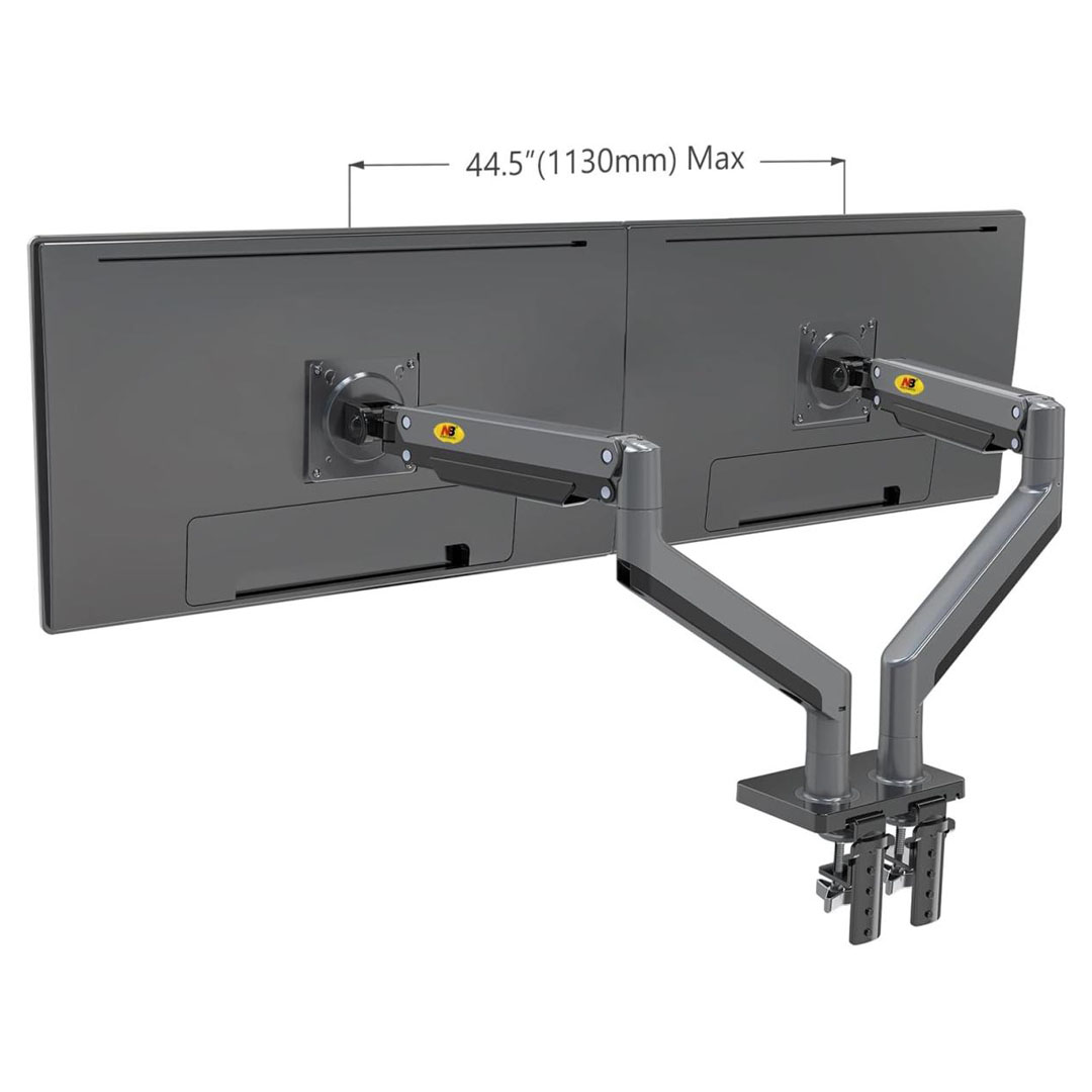 NB North Bayou G35 22"-32" Dual Monitor Stand – Gas-Spring, 2–12kg, 360° Rotation, VESA 75x75/100x100 Price in Jordan NB North Bayou G35 22"-32" Dual Monitor Stand – Gas-Spring, 2–12kg, 360° Rotation, VESA 75x75/100x100 - Buy Online in Jordan | OfficeJo