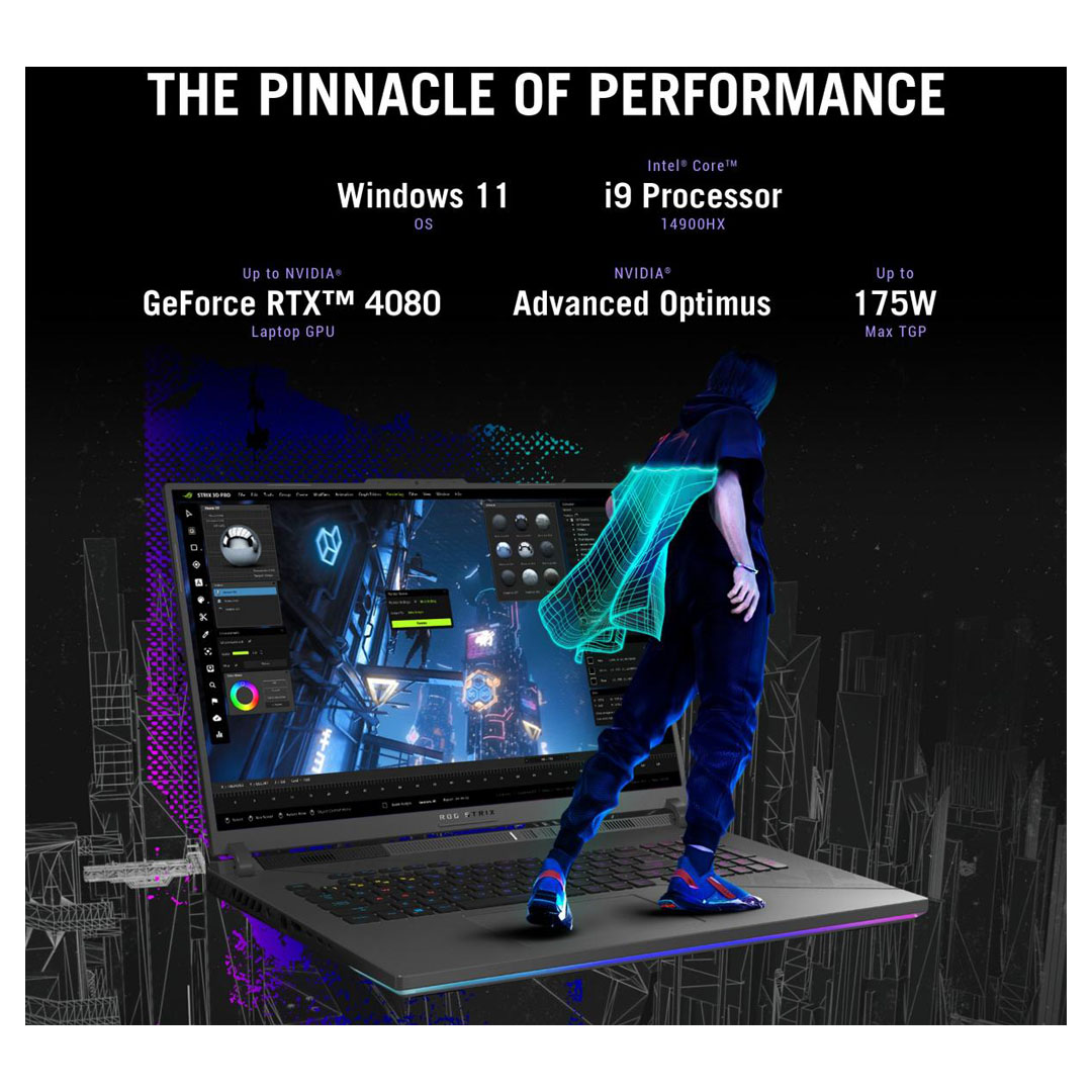 ASUS ROG Strix G16 Laptop - Intel Core i9-14900HX, RTX 4080 12GB DDR6, 32GB DDR5, 16" FHD+ 165Hz, Eclipse Gray Price in Jordan ASUS ROG Strix G16 Laptop - Intel Core i9-14900HX, RTX 4080 12GB DDR6, 32GB DDR5, 16" FHD+ 165Hz, Eclipse Gray - Buy Online in Jordan | OfficeJo