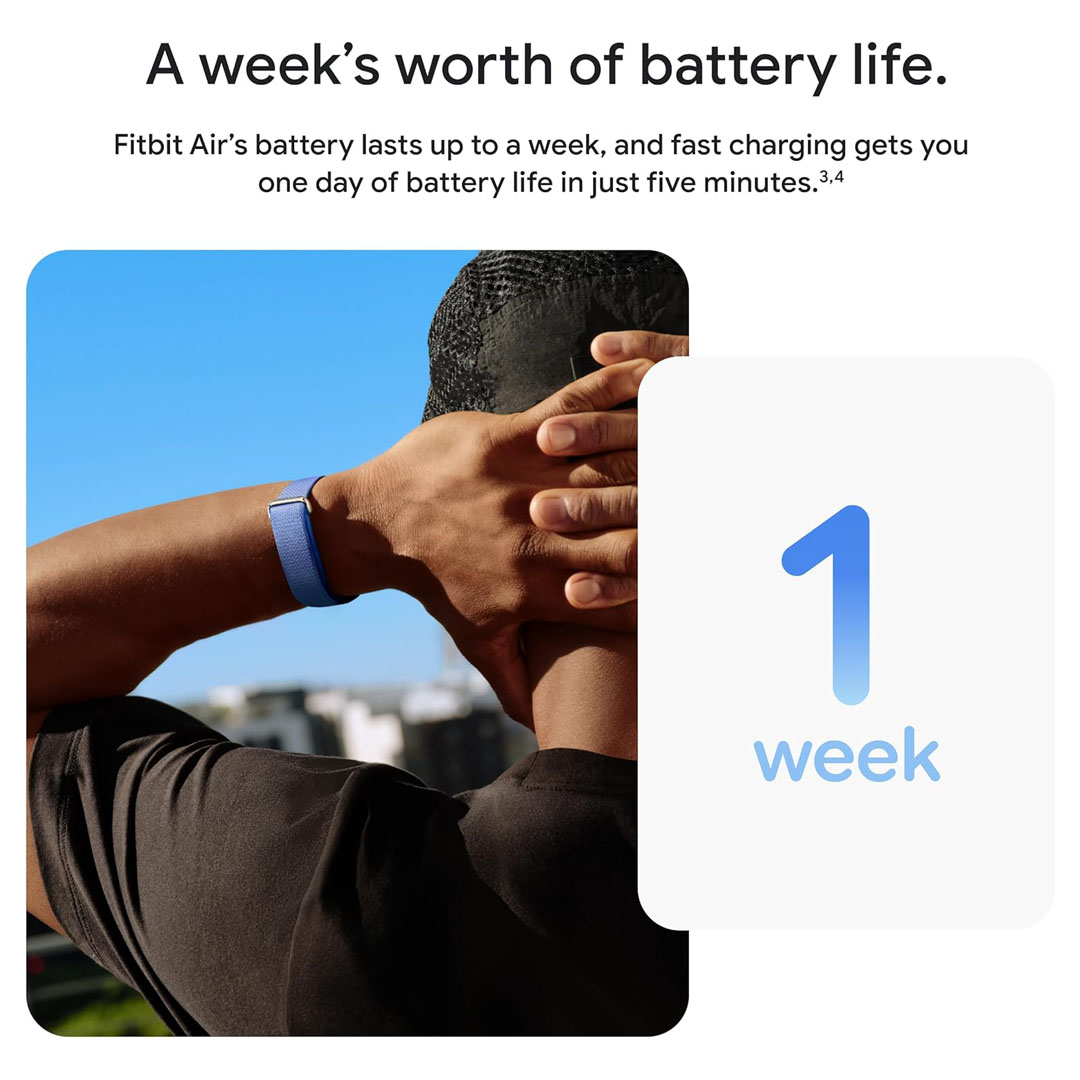 Google Fitbit Air Screenless Activity Tracker – Heart Rate, Sleep Tracking, 7-Day Battery Price in Jordan Google Fitbit Air Screenless Activity Tracker – Heart Rate, Sleep Tracking, 7-Day Battery - Buy Online in Jordan | OfficeJo