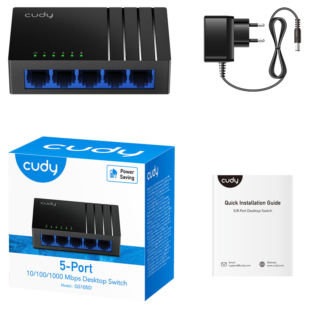 Cudy GS105D 5-Port Gigabit Unmanaged Switch Price in Jordan Cudy GS105D 5-Port Gigabit Unmanaged Switch - Buy Online in Jordan | OfficeJo