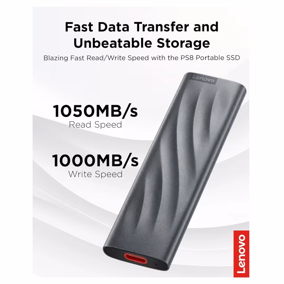 Lenovo PS8 1TB Portable SSD USB 3.2 Gen 2 Grey Price in Jordan Lenovo PS8 1TB Portable SSD USB 3.2 Gen 2 Grey - Buy Online in Jordan | OfficeJo