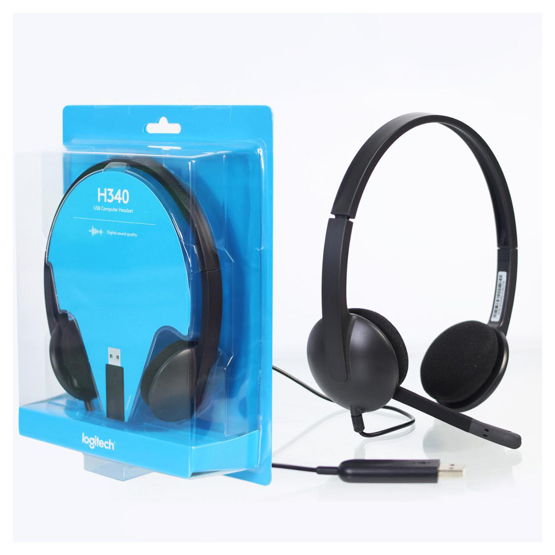 Logitech H340 USB Headset – Bi-directional Mic, 20Hz–20KHz, 115dB Sensitivity Price in Jordan Logitech H340 USB Headset – Bi-directional Mic, 20Hz–20KHz, 115dB Sensitivity - Buy Online in Jordan | OfficeJo