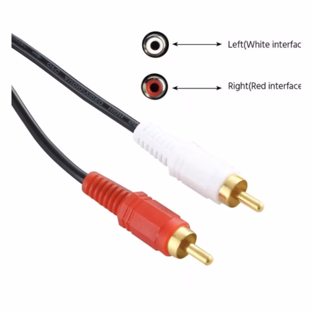 HAING 2 RCA Male to 2 RCA Male Audio Cable 3M (HI-0202-RCA) - Buy Online in Jordan | OfficeJo