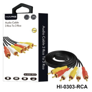 HAING 3 RCA Male to 3 RCA Male Audio Cable 3M (HI-0303-RCA) - Buy Online in Jordan | OfficeJo
