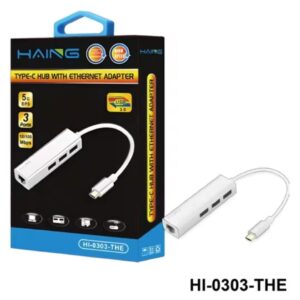 HAING Type-C to Ethernet + 3-Port USB Hub (HI-0303-THE) Price in Jordan HAING Type-C to Ethernet + 3-Port USB Hub (HI-0303-THE) - Buy Online in Jordan | OfficeJo