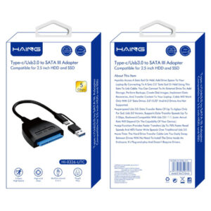 HAING USB 3.0 & Type-C to SATA Adapter for 2.5” HDD / SSD (HI-0336-UTC) - Buy Online in Jordan | OfficeJo