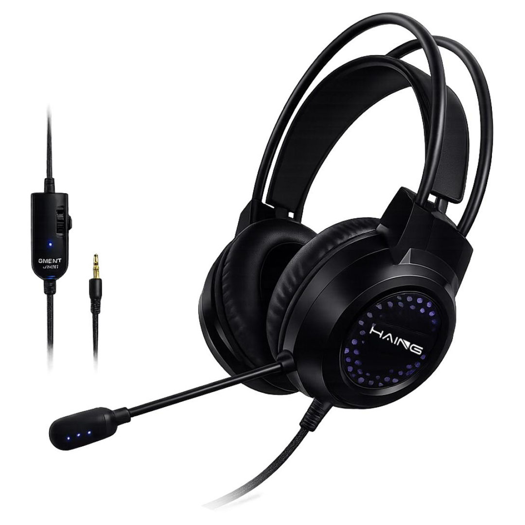 HAING Wired Gaming Headset – 50mm Neodymium Drivers, 360° Noise-Cancelling Mic, 3.5mm Price in Jordan HAING Wired Gaming Headset – 50mm Neodymium Drivers, 360° Noise-Cancelling Mic, 3.5mm - Buy Online in Jordan | OfficeJo