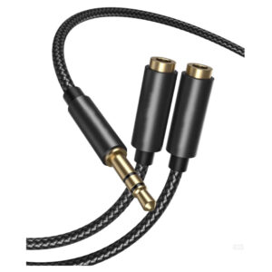 HAING Dual 3.5mm Female to 3.5mm Male Audio Cable 20CM (HI-1046-MFC) - Buy Online in Jordan | OfficeJo