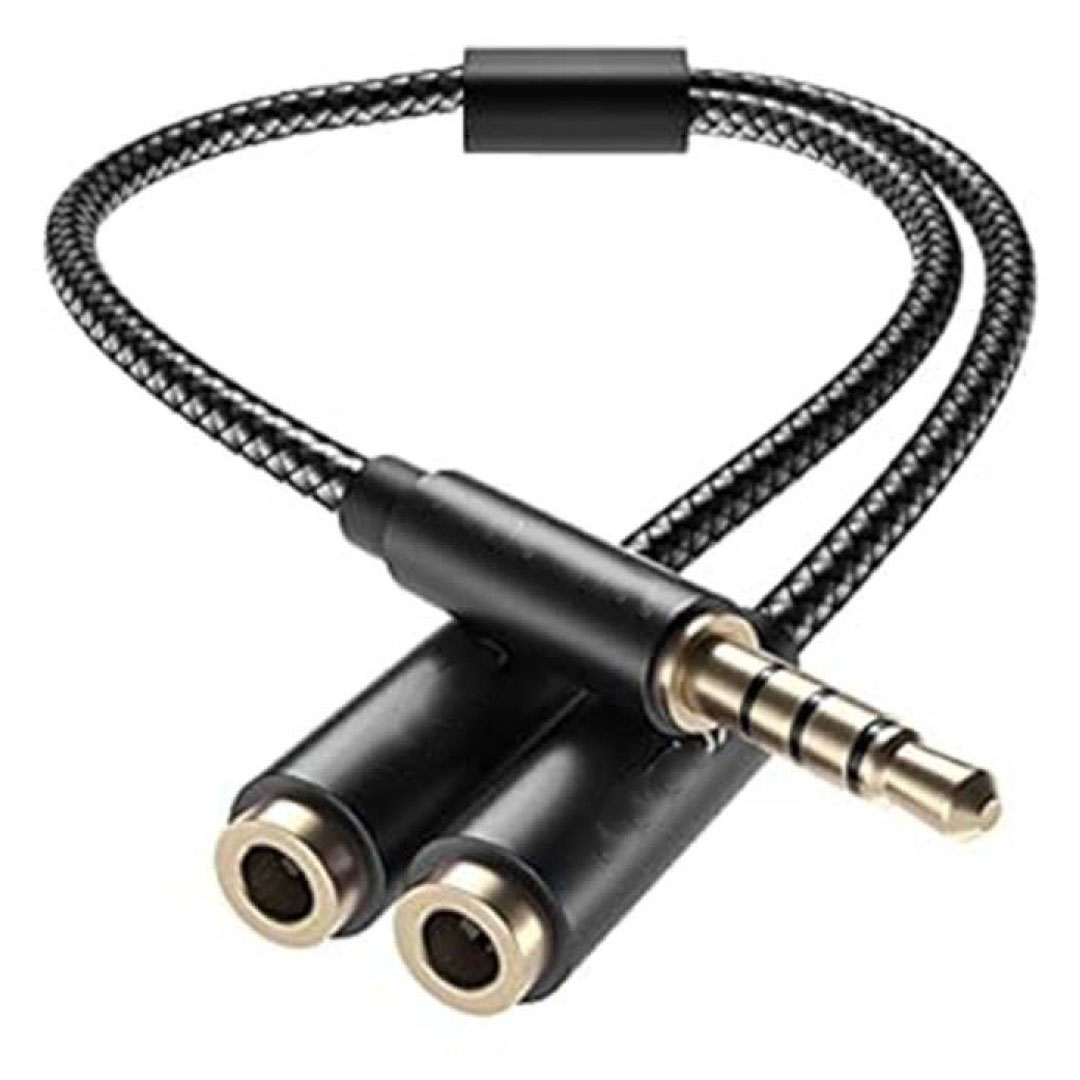 HAING Dual 3.5mm Female to 3.5mm Male Audio Cable 20CM (HI-1046-MFC) Price in Jordan HAING Dual 3.5mm Female to 3.5mm Male Audio Cable 20CM (HI-1046-MFC) - Buy Online in Jordan | OfficeJo