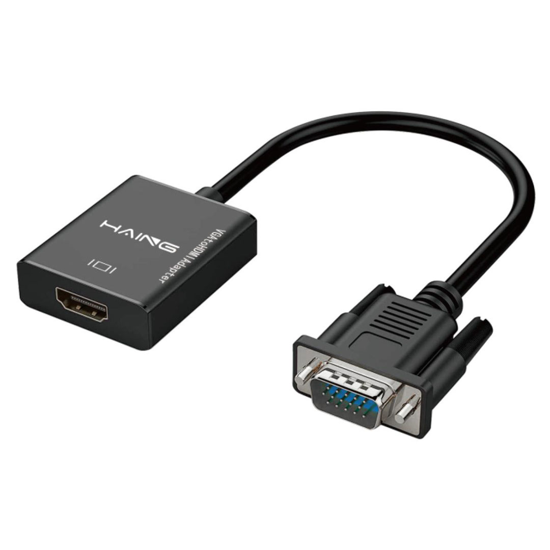 HAING VGA to HDMI Adapter with Audio High Quality (HI-2004-VHAU) Price in Jordan HAING VGA to HDMI Adapter with Audio High Quality (HI-2004-VHAU) - Buy Online in Jordan | OfficeJo