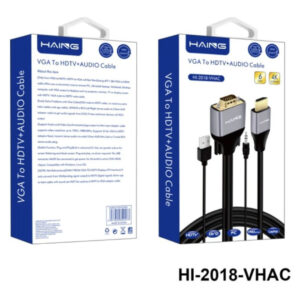 HAING VGA to HDMI + Audio Cable 1.8M (HI-2018-VHAC) Price in Jordan HAING VGA to HDMI + Audio Cable 1.8M (HI-2018-VHAC) - Buy Online in Jordan | OfficeJo
