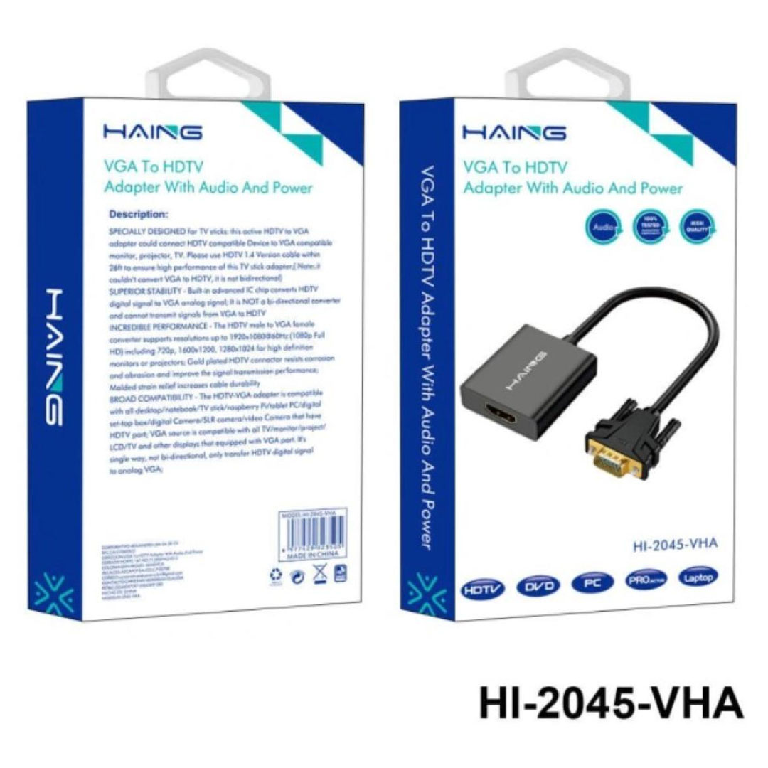HAING VGA to HDMI Adapter with Audio & Power (HI-2045-VHA) Price in Jordan HAING VGA to HDMI Adapter with Audio & Power (HI-2045-VHA) - Buy Online in Jordan | OfficeJo