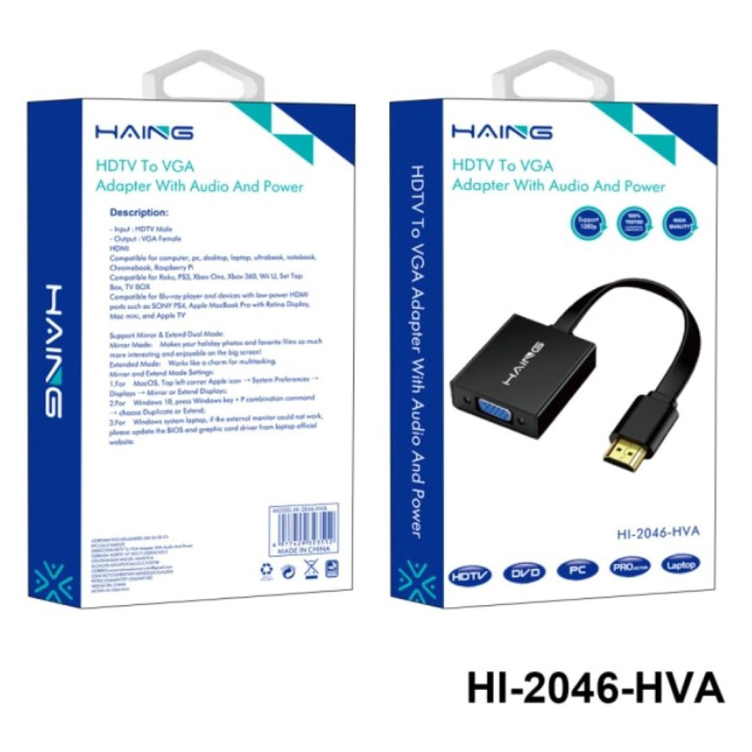 HAING HDMI to VGA Adapter with Audio & Power (HI-2046-HVA) Price in Jordan HAING HDMI to VGA Adapter with Audio & Power (HI-2046-HVA) - Buy Online in Jordan | OfficeJo