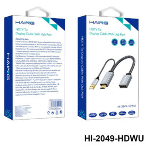HAING HDMI to Display Cable with USB Port 4K 60Hz (HI-2049-HDWU) - Buy Online in Jordan | OfficeJo
