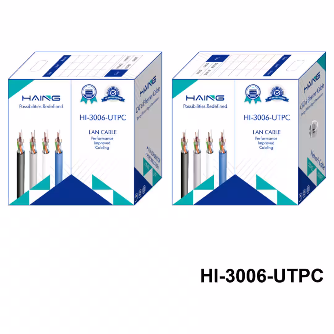 HAING Cat6 UTP Ethernet Cable 305M 1000ft Black (HI-3006-UTPC) - Buy Online in Jordan | OfficeJo