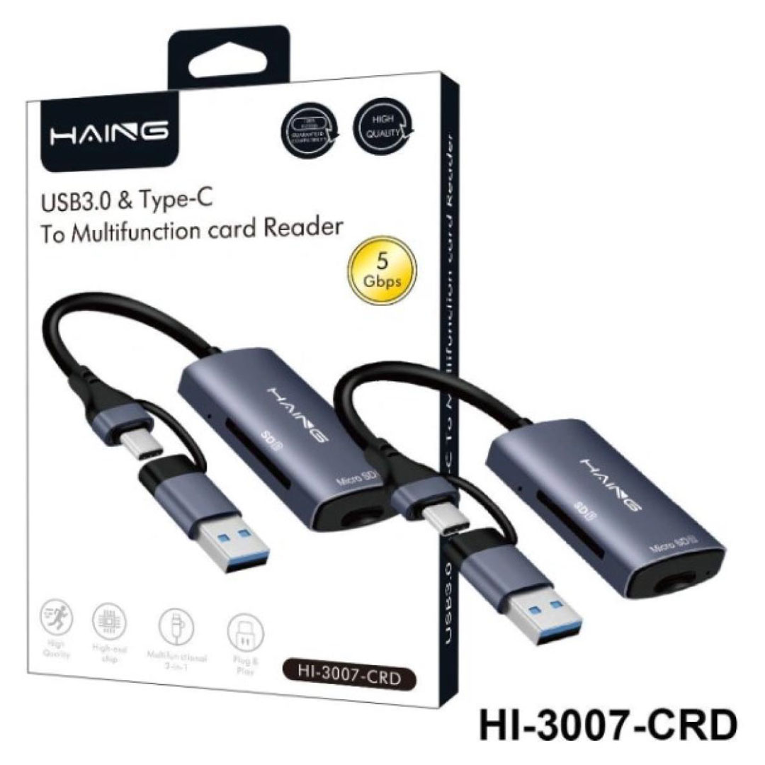 HAING USB 3.0 & Type-C Multi-Function Card Reader (HI-3007-CRD) Price in Jordan HAING USB 3.0 & Type-C Multi-Function Card Reader (HI-3007-CRD) - Buy Online in Jordan | OfficeJo