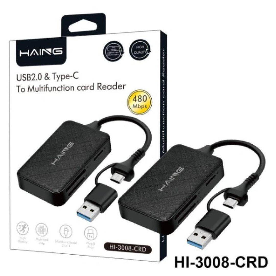 HAING USB 2.0 & Type-C Multi-Function Card Reader (HI-3008-CRD) Price in Jordan HAING USB 2.0 & Type-C Multi-Function Card Reader (HI-3008-CRD) - Buy Online in Jordan | OfficeJo