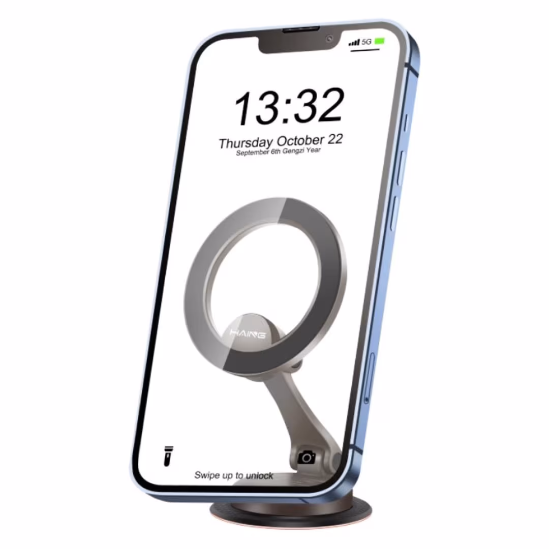 HAING HI-3016-CPH Magnetic Phone Holder – 360° Rotation, Foldable, MagSafe Compatible Price in Jordan HAING HI-3016-CPH Magnetic Phone Holder – 360° Rotation, Foldable, MagSafe Compatible - Buy Online in Jordan | OfficeJo