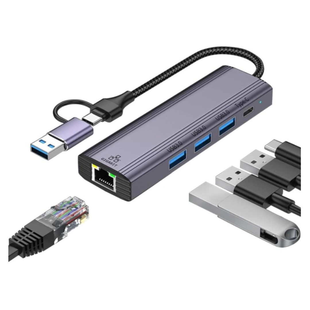 HAING 5 in 1 USB & Type-C Multi-Function Adapter (HI-3017-THE) Price in Jordan HAING 5 in 1 USB & Type-C Multi-Function Adapter (HI-3017-THE) - Buy Online in Jordan | OfficeJo