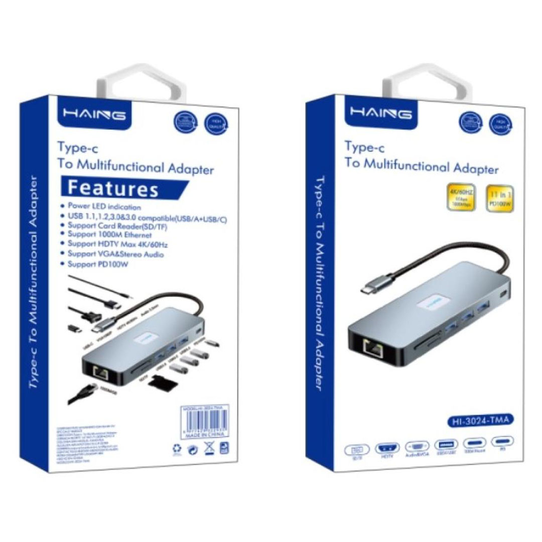 HAING 11 in 1 Type-C Multi-Function Adapter (HI-3024-TMA) Price in Jordan HAING 11 in 1 Type-C Multi-Function Adapter (HI-3024-TMA) - Buy Online in Jordan | OfficeJo