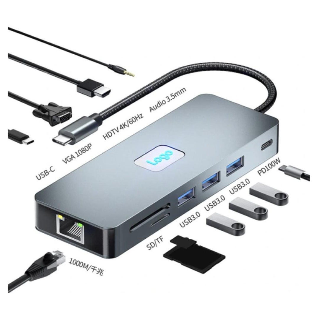 HAING 11 in 1 Type-C Multi-Function Adapter (HI-3024-TMA) Price in Jordan HAING 11 in 1 Type-C Multi-Function Adapter (HI-3024-TMA) - Buy Online in Jordan | OfficeJo